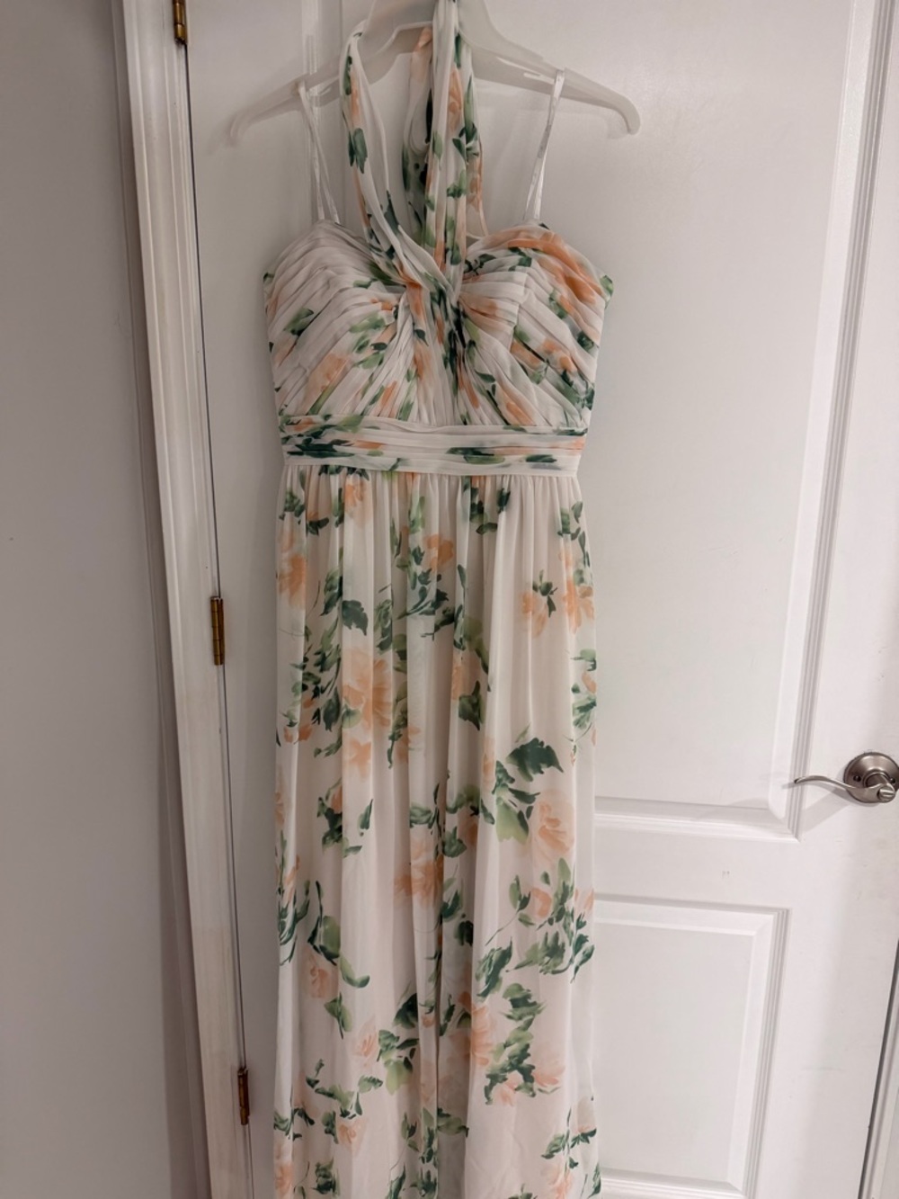 Floor length floral dress